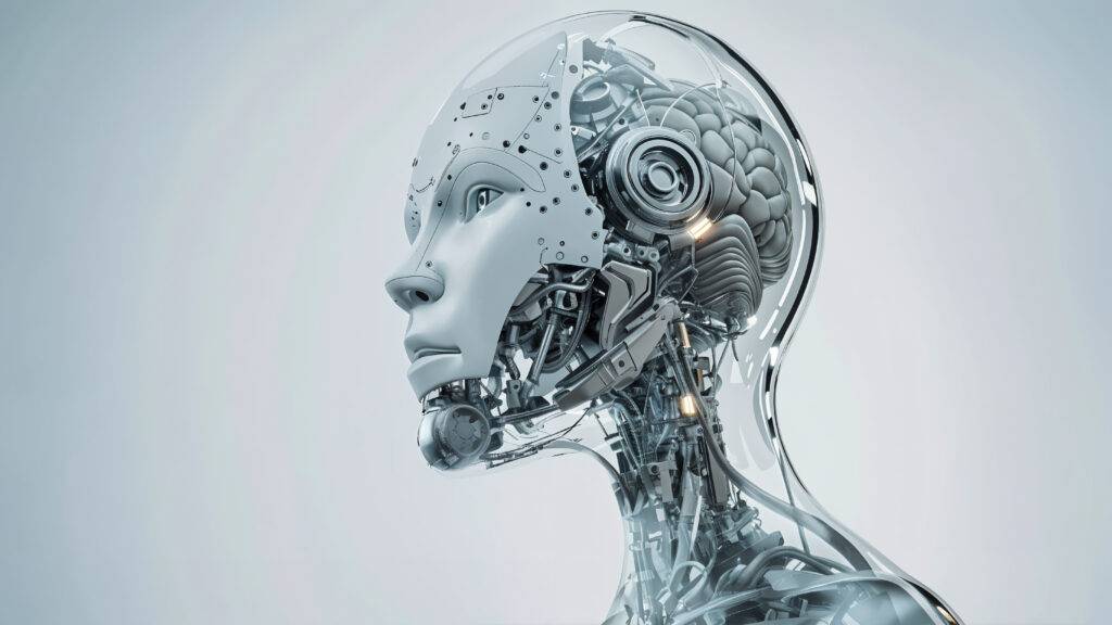 AI Agents afgebeeld als humanoid